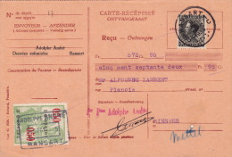 1935 - Carte Récépissé - RANSART Vers BIESMES / METTET - 1900 – 1949