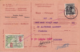 1935 - Carte Récépissé - RANSART Vers BIESMES / METTET - 1900 – 1949
