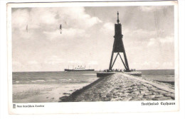 Deutschland - Cuxhaven - Die Kugelbake Mit Amerika Dampfer Hapaq - 1936 - Cuxhaven
