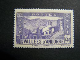 ANDORRE PRINCIPAT D´ANDORRA N° 90 ANNEE 1937 NEUF* CHARNIERE - Unused Stamps