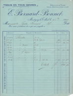 1907 - MONTIGNY-LE-TILLEUL  - Bonnet  - Tissus En Tous Genres - 1900 – 1949