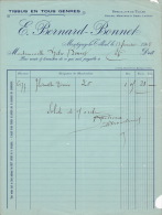 1908 - MONTIGNY-LE-TILLEUL  - Bonnet  - Tissus En Tous Genres - 1900 – 1949