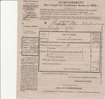 AVERTISSEMENT CONTRIBUTIONS DIRECTES DE 1831 - Unclassified