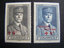 ALGERIE ANNEE 1942  N° 169.170 * NEUF AVEC CHARNIERE + PLI SUR LE N° 170 - Neufs