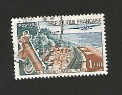 N° 1355 Le Touquet Paris-Plage Variété Porte Club Avec Défaut De Couleurs  Oblitéré Rond France 1961 - Usati