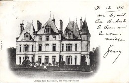 VIVONNE VIENNE  CHATEAU DE LA BADONNIERE PAR VIVONNE  EDIT. G.W.L.  ECRITE CIRCULEE  1904 DOS NON DIVISE - Vivonne