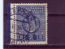 PORTO-COAT OF ARMS-2 DIN-T II-VARIETY-POSTMARK-DOBRLJIN-BOSNIA AND HERZEGOVINA-YUGOSLAVIA-1931 - Timbres-taxe