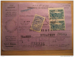 TURKEY Istambul Postes Ottomanes Constantinople 1918 To Budapest Hungary 3 Stamps - Cartas & Documentos