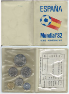 Espagne Coupe Du Monde '82 6 Pièce De Monnaie BU - Ongebruikte Sets & Proefsets