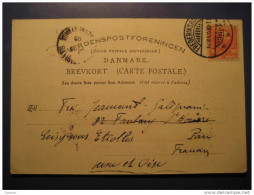 Frederiksborg 1905 To Paris France Stamp On Slot River Castle Post Card Denmark - Briefe U. Dokumente