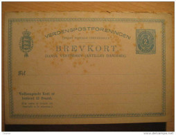 DANISH WEST INDIES 2+2 Cents Postal Stationery Card + Reply Panama Canal Denmark Antilles Danoises Virgin Vierges USA - Deens West-Indië