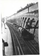 LOCOMOTIVE A VAPEUR Photographie Format Cpa Machine Train De Voyageurs - Materiaal