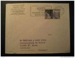 MONACO Monte Carlo Monte-Carlo 1957 To Barcelona Espagne Spain Royal Family Cote D' Azur France - Lettres & Documents