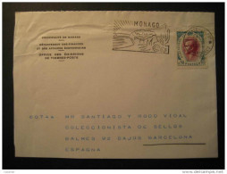 MONACO Monte Carlo Monte-Carlo 1964 To Barcelona Spain Espagne Cactus Cancel Cote D' Azur France - Storia Postale