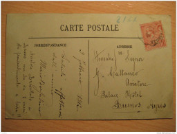 MONACO Monte-Carlo Ambulant Marseille 1912 To Buenos Aires Argentina Stamp On Casino Club Kasino Post Card France - Brieven En Documenten