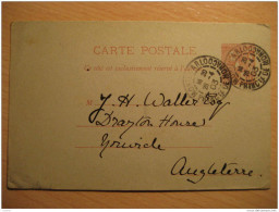 MONACO Monte-Carlo 1903 To Norwich GB UK Postal Stationery Card Carte Postale France - Entiers Postaux