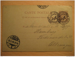 MONACO Monte-Carlo 1899 To Hamburg Germany Postal Stationery Card Carte Postale France - Entiers Postaux