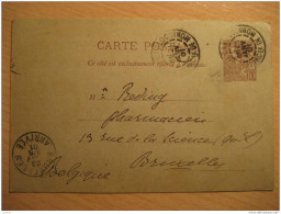 MONACO Monte-Carlo 1901 To Bruxelles Pharmacy ? Belgium Belgie Belgique Postal Stationery Card Carte Postale France - Entiers Postaux