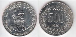 TOP QUALITE **** URUGUAY - 500 NUEVOS PESOS 1989 JOSE GERVASIO ARTIGAS **** EN ACHAT IMMEDIAT !!! - Uruguay