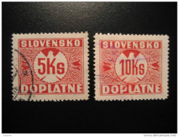 SLOVAKIA Yvert Taxe Tax Tasa 24+ 25 Slovaquie Slowakei Eslovaquia Slovensko Slovacchia - Used Stamps