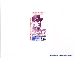 Miquelon Général De Gaulle - Imperforates, Proofs & Errors