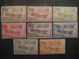 ROMANIA Yvert 137/44 II Ann Nouvel Hotel Des Postes Bucarest Caballos Horses Caballo Horse Charnela Hinged Charniere Set - Ongebruikt