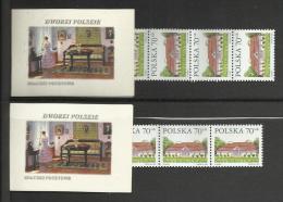 Carnet Booklet Markenheftchen Pologne Polen Poland 92 Dworki 2 Versions - Markenheftchen