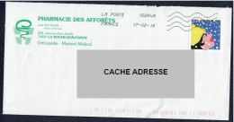 France Enveloppe Pharmacie Des Afforêts 74800 La Roche Sur Foron - Cartas & Documentos