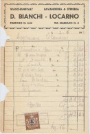 LANV3/3 -SUISSE FISCAL 10c SUR FACTURE DU 3/6/1942 - Steuermarken