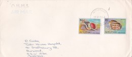 Aitutaki 1975 Shell 20c On Cover - Oceania (Other)