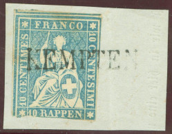 Heimat ZH Kempten 186? Langstempel Auf Briefstück - Used Stamps