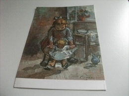 ILLUSTRATORE ZANDRINO BAMBINA CON BAMBOLA - Zandrino