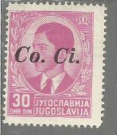 OCCUPAZIONI ITALIANA ITALY ITALIA LUBIANA 1941 Co. Ci. 30 D MNH - Lubiana