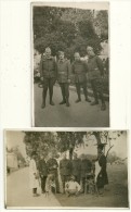 SYRIE : DAMAS -2 Cartes-photo WW 2 -  Marqués Au Dos DAMAS 12/11/1939 Militaires Français & Autochtones  AGFA / GEVAERT - Siria