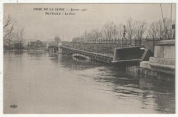 Delcampe - 92 - PUTEAUX - Crue De La Seine - Janvier 1910 - Le Pont - ELD - Puteaux
