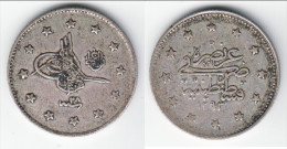 **** TURQUIE - TURKEY - 2 KURUSH AH1293/28 (1902) ABDUL HAMID II - ARGENT - SILVER **** EN ACHAT IMMEDIAT !!! - Turkije