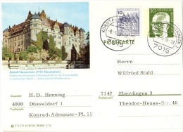 CHAT-L37 - ALLEMAGNE Entier Postal Carte Illustrée Du Château De Neuenstein - Geïllustreerde Postkaarten - Gebruikt