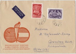 LANV3/4 - HONGRIE LETTRE COMMEMORATIVE 1951 - Storia Postale