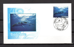 POLYNESIE FRANCAISE 2009 : Enveloppe 1er Jour " BALEINE  / PAPEETE Le 11-09-2009 " N° YT 878 . Parfait état. FDC - Baleines