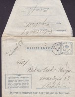 Sweden Militärbrev Postanstalten BRUNFLO 1942 Cancel Cover Brief STOCKHOLM Signalbattalion Brunflo (2 Scans) - Militärmarken