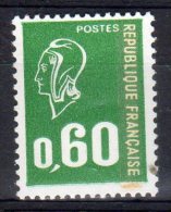 Marianne De Bequet -  60c Vert Typo - 1x  B Ph.-  N° 1814** - 1971-1976 Marianne De Béquet