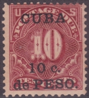 1899-160 CUBA US OCCUPATION. 1899. Ed.4 10c TASAS POR COBRAR. POSTAGE DUE. GOMA ORIGINAL TONALIZADA. - Nuevos