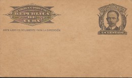 E)1905 CUBA, JOSE MARTI, POSTAL STATIONERY,  XF - Usati