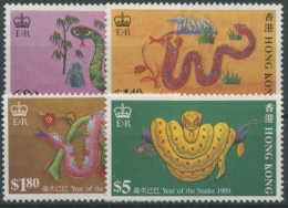 Hongkong 1989 Chinesisches Neujahr Jahr Der Schlange 555/58 Postfrisch - Unused Stamps