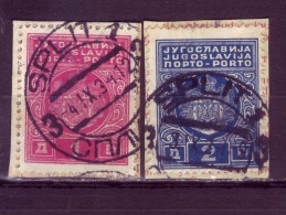 PORTO-COAT OF ARMS-1 D-2 D-TYPE II-POSTMARK-SPLIT-SPALATO-CROATIA-YUGOSLAVIA-1931 - Portomarken