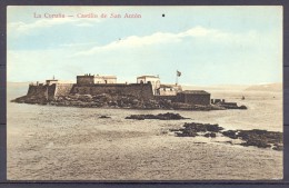 1911 , GALICIA , CORUÑA , CASTILLO DE SAN ANTÓN , CIRCULADA - La Coruña