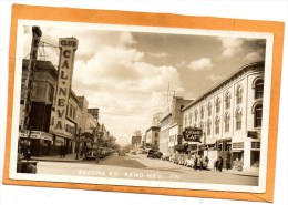 Reno NV Second Street Old Real Photo Postcard - Reno