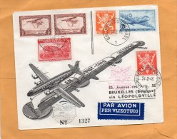 Belgian Congo 1946 Air Mail Postcard Mailed - Brieven En Documenten