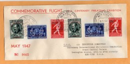 Belgium 1947 Air Mail Cover Mailed To USA - Autres & Non Classés