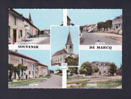 CPSM Souvenir De MARCQ (Ardennes 08) Multivues Rue Basse , D' Orthez, Mairie Ecole , Eglise COMBIER CIM - Otros Municipios